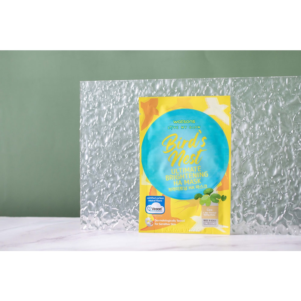 Mặt Nạ Watsons Love My Glow Bird's Nest Ultimate Brightening HA Mask 21ml