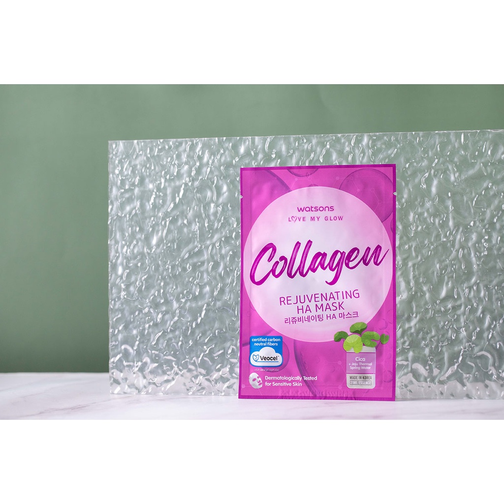 Mặt Nạ Watsons Love My Glow Collagen Rejuvenating HA Mask 21ml