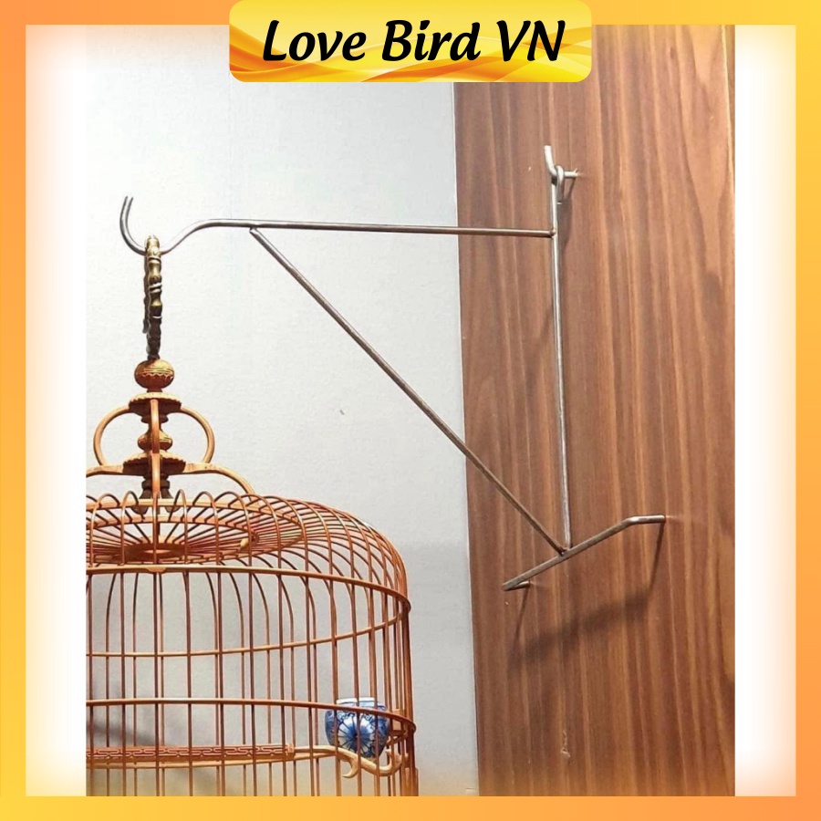 Móc treo lồng chim gắn tường Ricky - inox 201 chắc chắn không gỉ dài 35cm cao cấp - Lồng chim RICKY