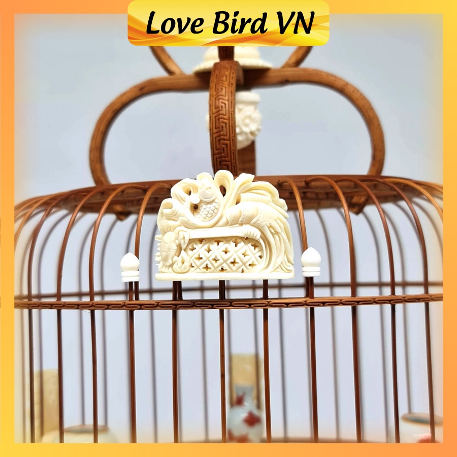 Lồng chim khuyên chạm độ xương VIP  - Tích Tôm Cua Cá