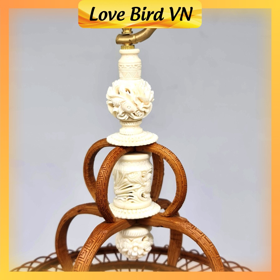Lồng chim khuyên chạm độ xương VIP  - Tích Tôm Cua Cá