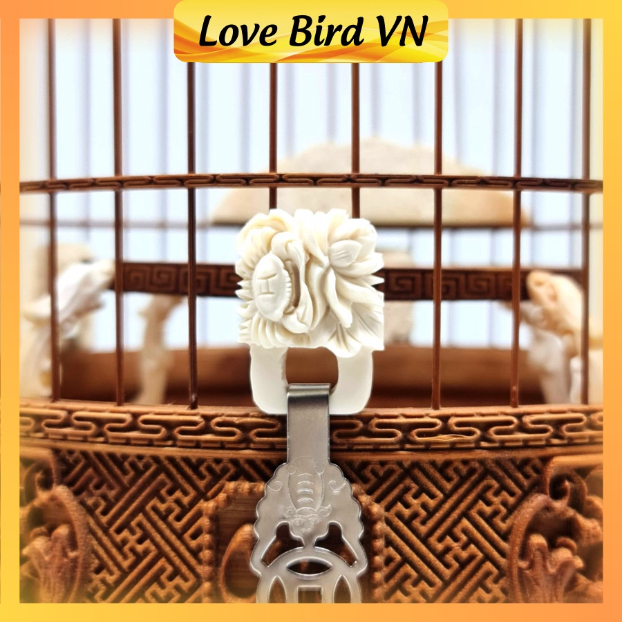 Lồng chim khuyên chạm độ xương VIP  - Tích Tôm Cua Cá