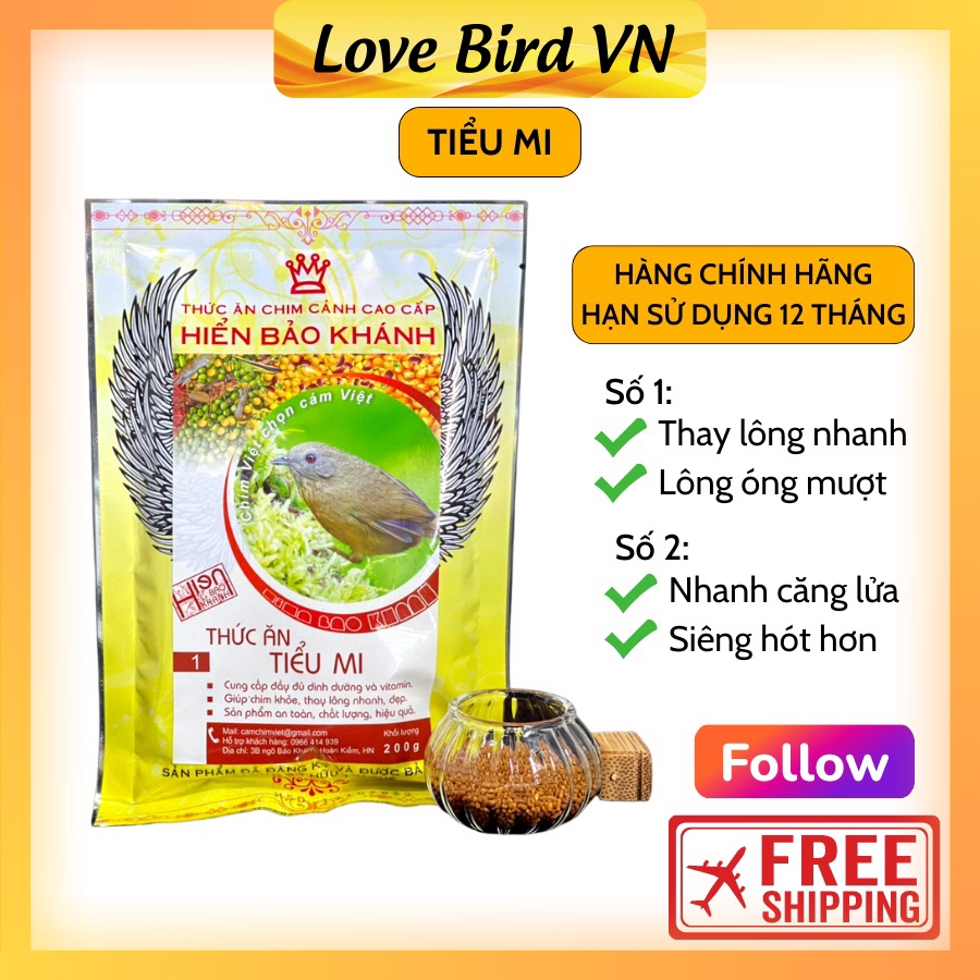 Cám Chim Tiểu Mi Hiển Bảo Khánh CHÍNH HÃNG - (Gói 200g, HSD 12 tháng)
