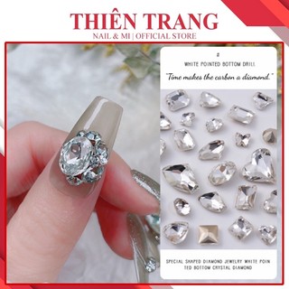 Set 50 viên đá khối mix mẫu to nhỏ đính móng - set đá khối mix trang trí móng cực xinh