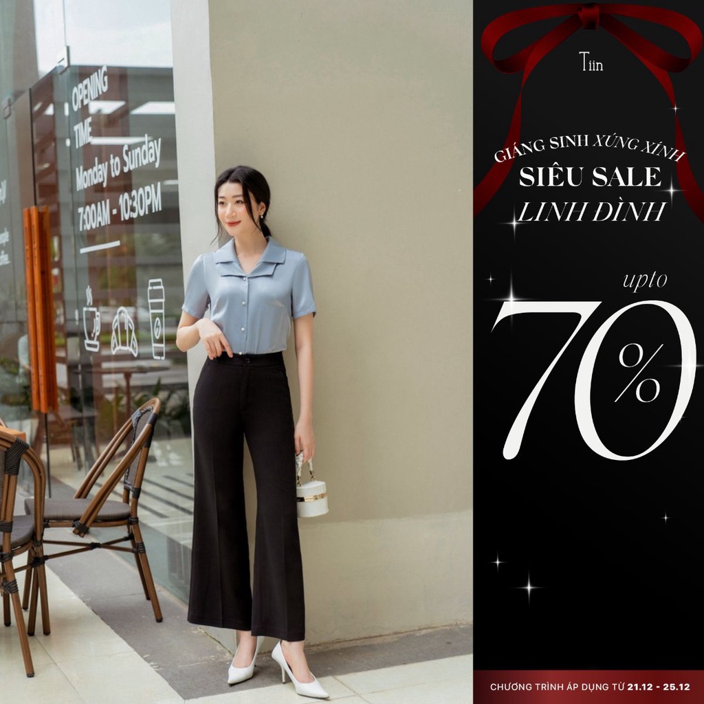 Quần ống suông túi chéo TIINSTORE Q0D117