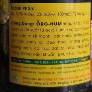Phân bón ORG HUM - Bung Rễ Bật Mầm 100ml