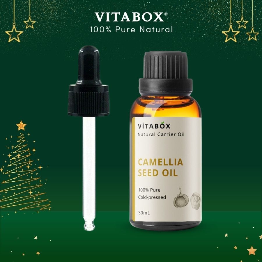 Dầu Hạt Trà Xanh (Dầu Camellia Seed) ép lạnh VITABOX - 100% thiên nhiên nguyên chất - pure natural carrier oil