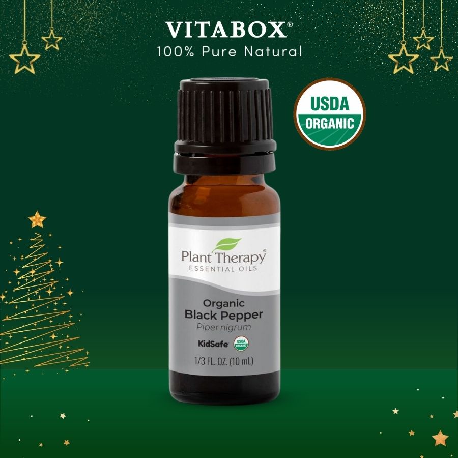 Tinh dầu Tiêu Đen hữu cơ Black Pepper PLANT THERAPY thiên nhiên nguyên chất 100% - USDA Organic natural essntial oil