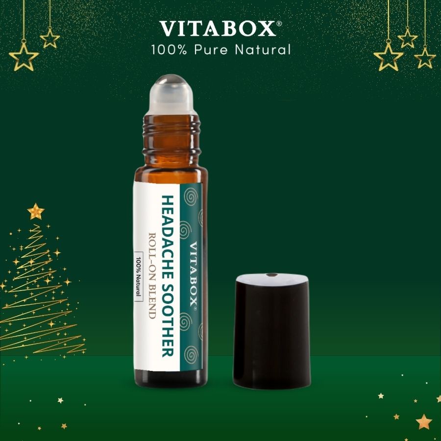 Thanh lăn tinh dầu giảm đau đầu VITABOX - 100% thiên nhiên - 9mL