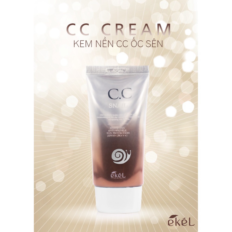 Ekel CC Snail Cream  (Kem nền CC Ốc sên Ekel SPF 50 )