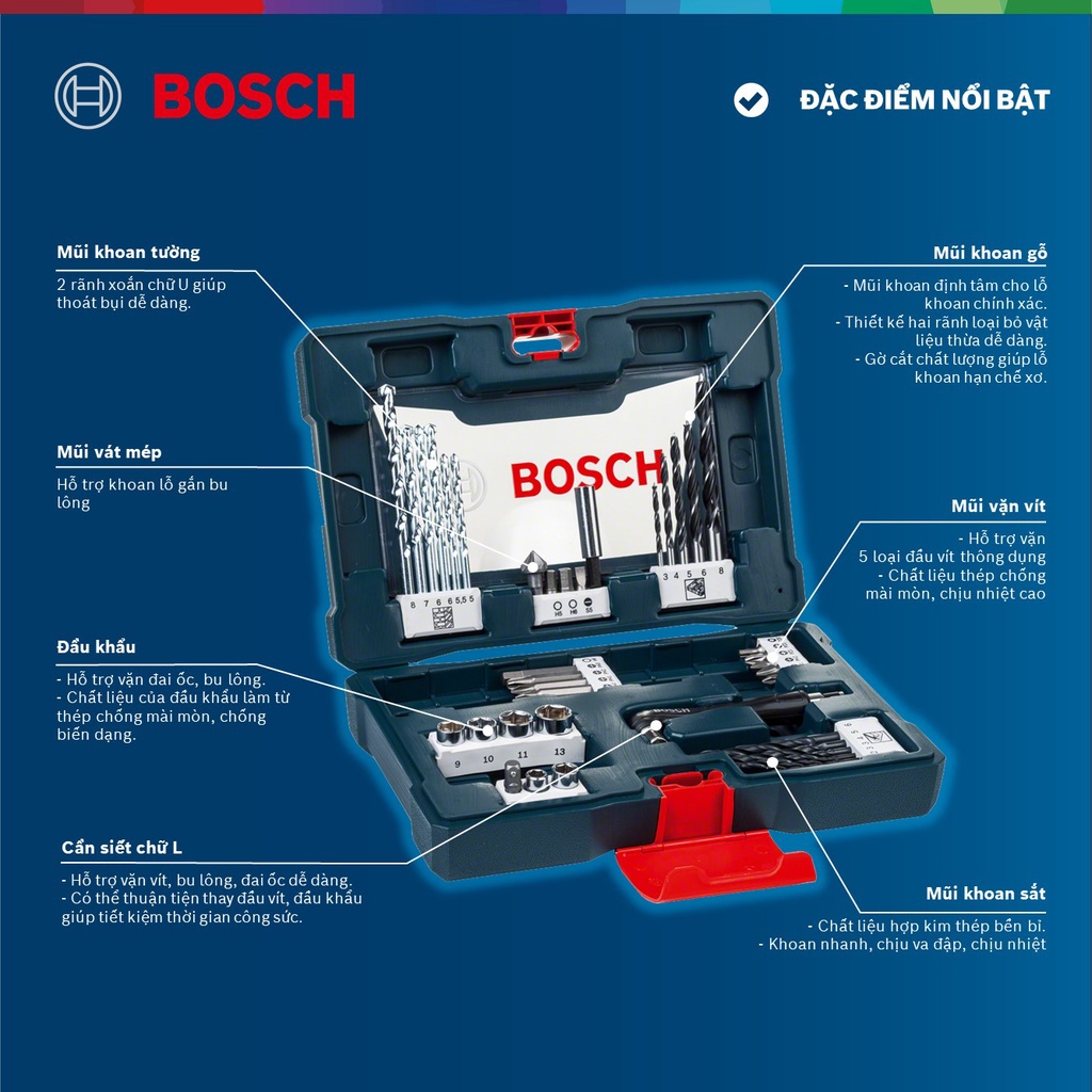 Bộ Dụng Cụ Bosch 41 Món