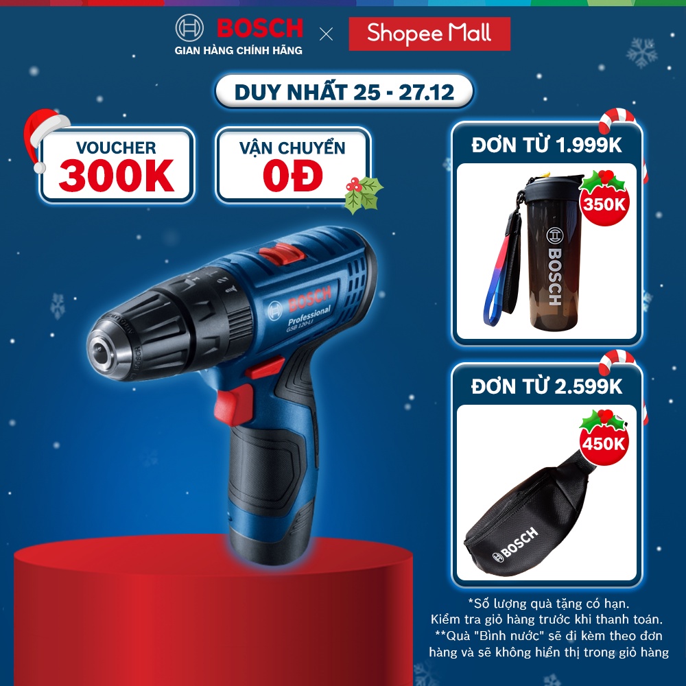 Máy khoan động lực dùng pin Bosch GSB 120-LI 1pin