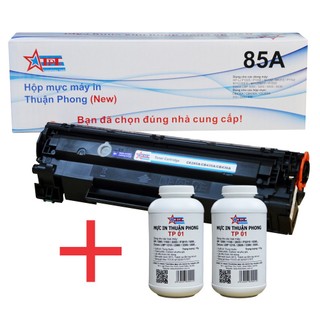 COMBO Hộp mực TPT Thuận Phong 85A / 35A / 36A (TỰ NẠP) + 2 lọ mực đổ TP01