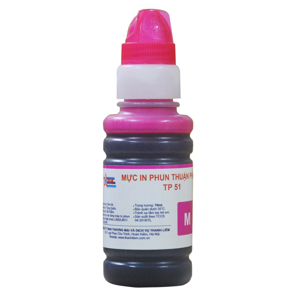Mực in phun TPT Thuận Phong TP51 dùng cho máy in phun Epson L800 / L801 / L805 / L810 / L850 / L1800