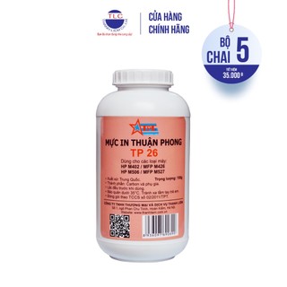 (BỘ 5 CHAI) Mực đổ TPT Thuận Phong TP26 cho máy in HP M402/ M404/ M506/ M501/ Canon LBP 212/ 214/ 223/ 226/ MF 426/ 445