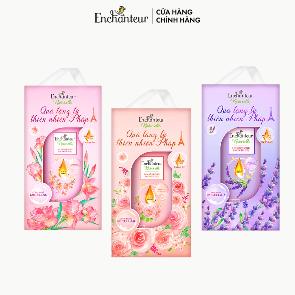 [HỘP QUÀ XMAS] Hộp quà sữa tắm dưỡng da thiên nhiên Enchanteur Naturelle 510gr