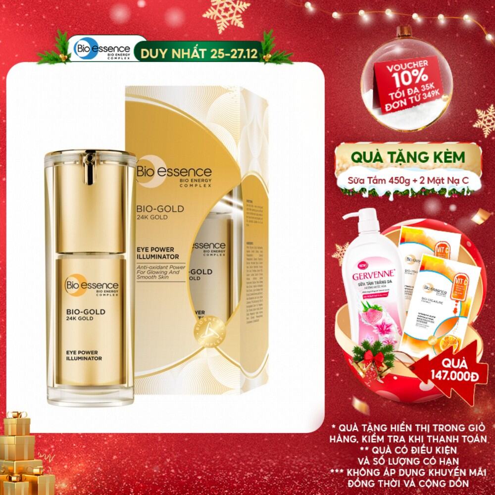 Tinh Chất Giảm Nếp Nhăn, Ngừa Lão Hoá Vùng Da Mắt Bio-Gold Eye Power Illuminator Chiết Xuất Vàng 24K