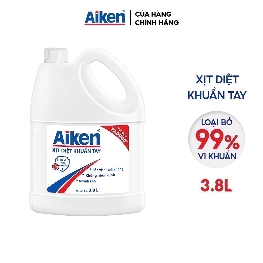 Nước diệt khuẩn tay Aiken 3.8L