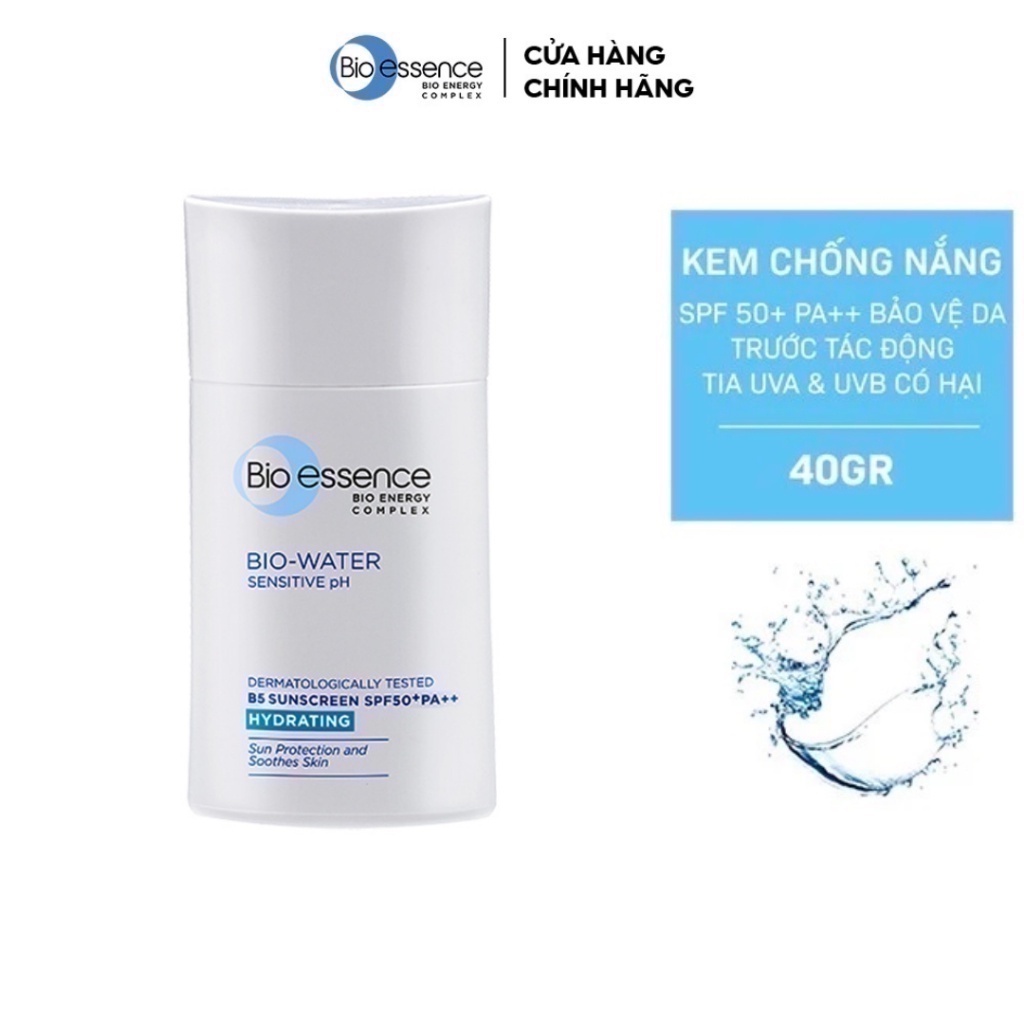 Kem chống nắng dưỡng ẩm Bio-Essence Bio-Water B5 SPF50+ PA++ 40ml
