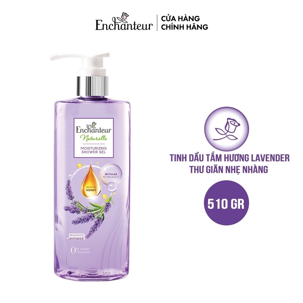 [LS] Sữa tắm dưỡng da Enchanteur Naturelle hương hoa Lavender 510gr/Chai