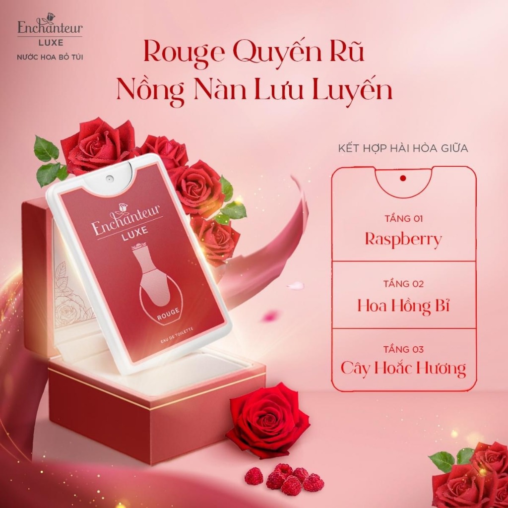 Combo 2 Nước hoa bỏ túi cao cấp Luxe Rouge/D'or/Rouge+D'or 18ml