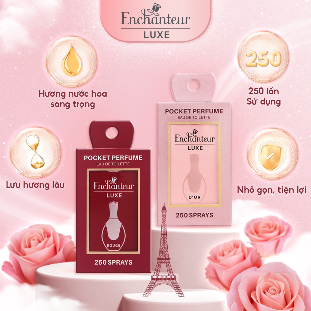 Combo 2 Nước hoa bỏ túi cao cấp Luxe Rouge/D'or/Rouge+D'or 18ml