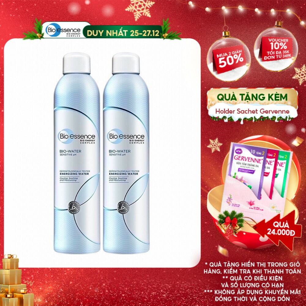 Combo 2 Chai Nước khoáng dưỡng da ẩm mượt mịn màng Bio-Essence Bio-Water Water Energizing 300ml