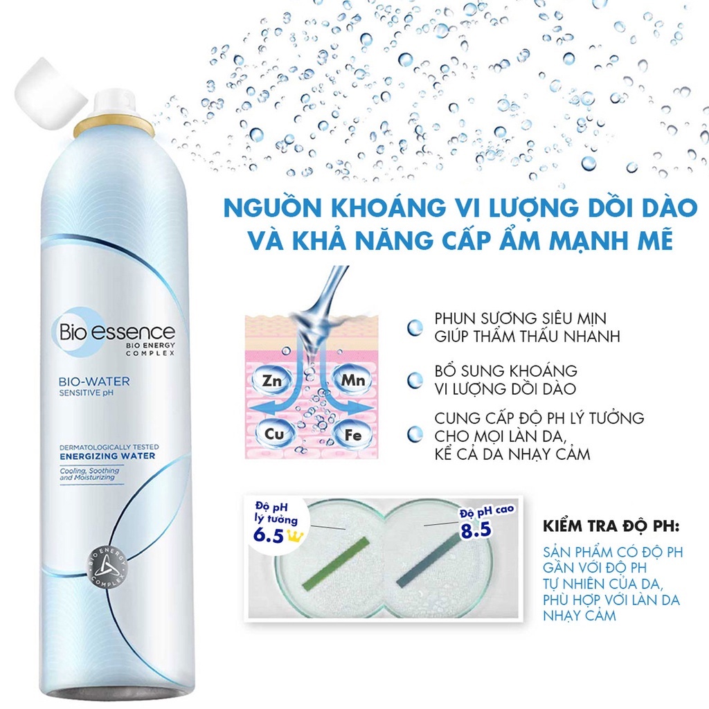 Combo 2 Chai Nước khoáng dưỡng da ẩm mượt mịn màng Bio-Essence Bio-Water Water Energizing 300ml