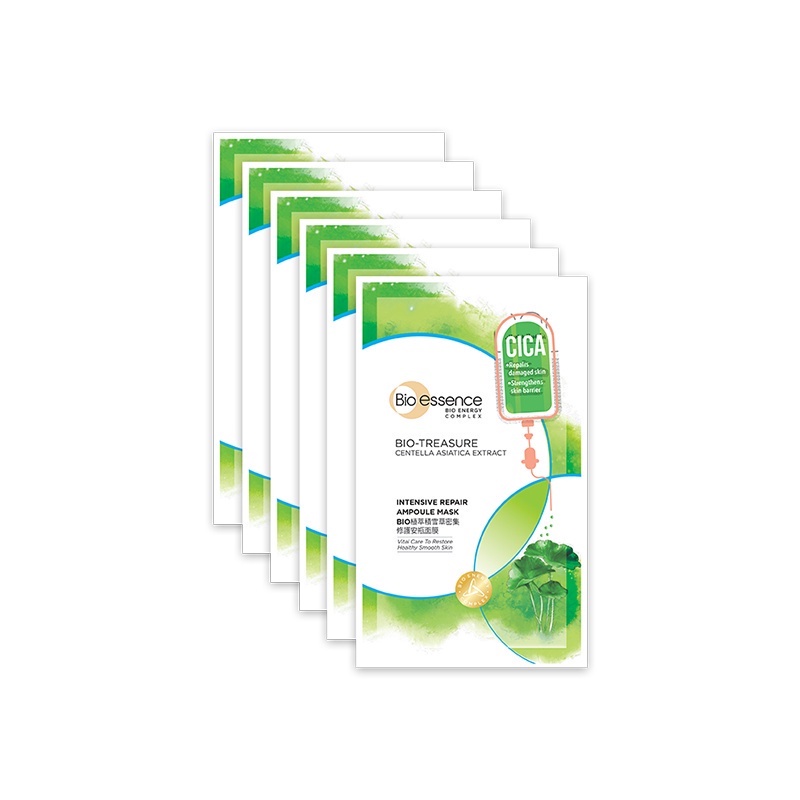 Combo 6 Mặt nạ BIO TREASURE tinh chất Rau má 20ML