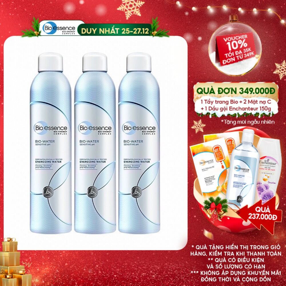 Combo 3 Chai Nước khoáng dưỡng da ẩm mượt mịn màng Bio-Essence Bio-Water Water Energizing 300ml
