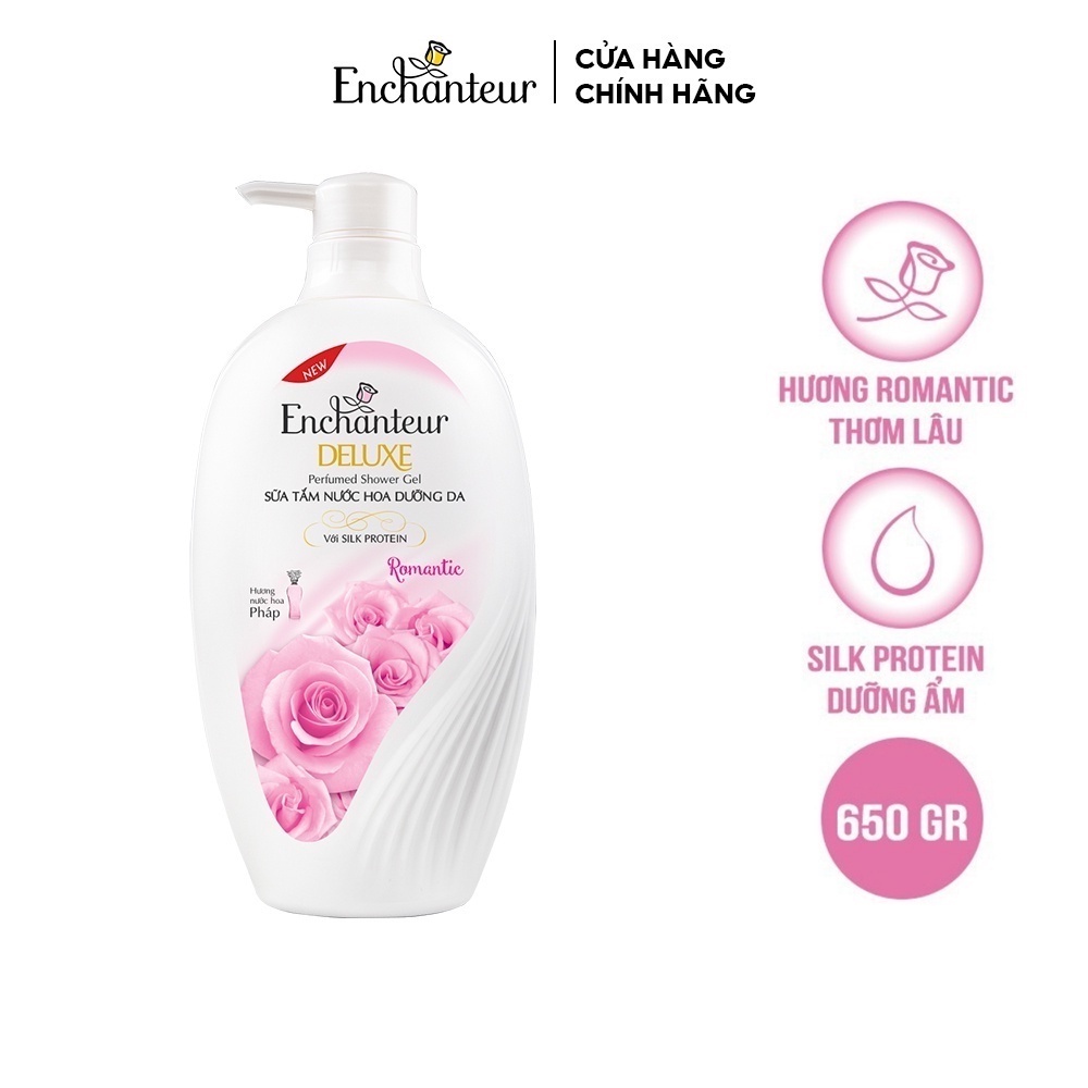 [LS] Sữa tắm hương nước hoa dưỡng da Enchanteur Romantic 650gr