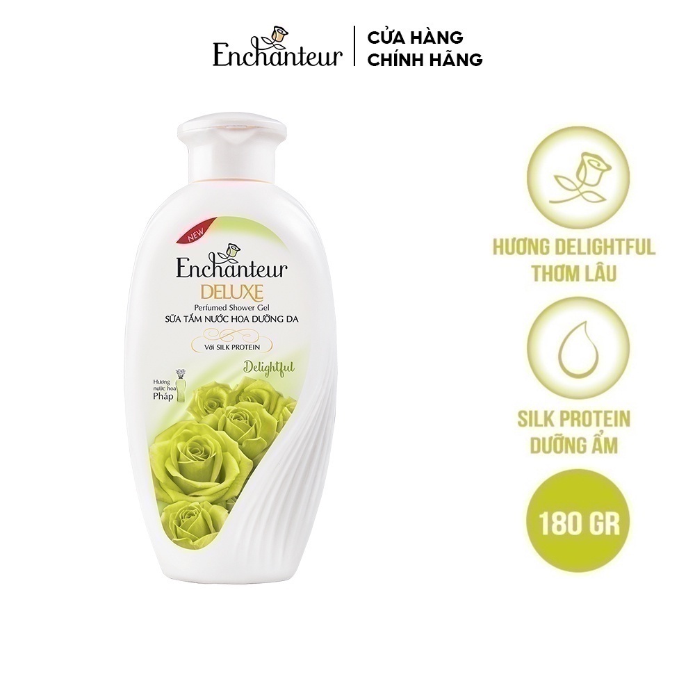 Sữa tắm nước hoa dưỡng da Enchanteur Delightful 180gr