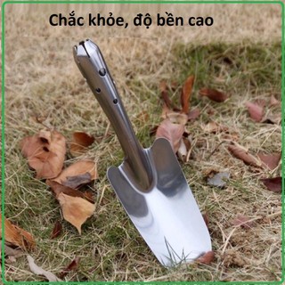 Xẻng làm vườn inox (sắc, bền, chắc chắn)