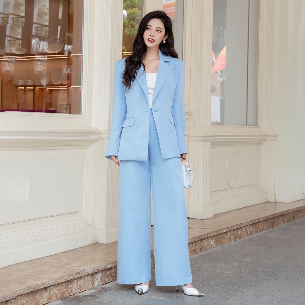 RECHIC Áo blazer cơ bản Key tay dài phong cách công sở đứng form hack dáng thanh lịch