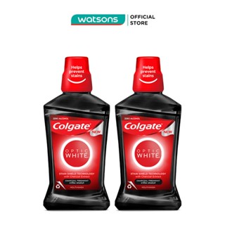  Combo Nước Súc Miệng Colgate Optic White Charcoal Freshmint 500ml x 2 chai 