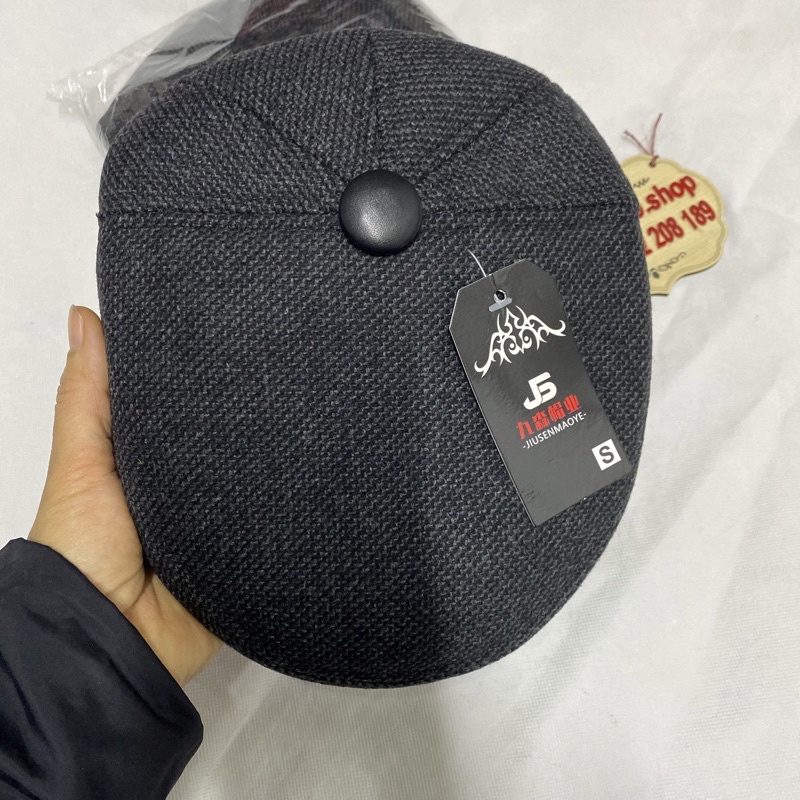 Mũ Beret  mỏ vịt nam  mùa đông cho các ông '" có che tai ấm áp"