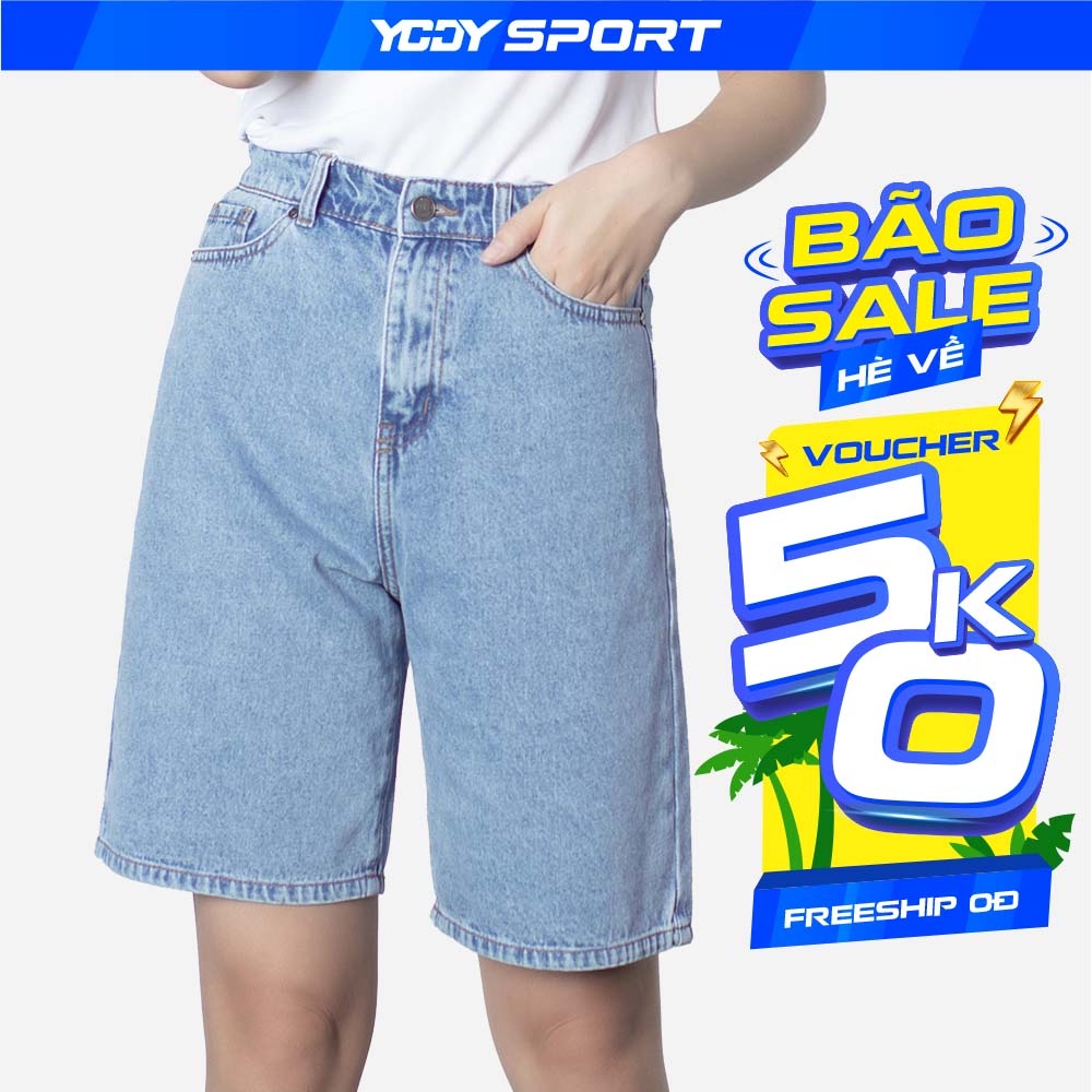 Quần short jean nữ YODY lửng rộng lưng cao năng động SJN3052