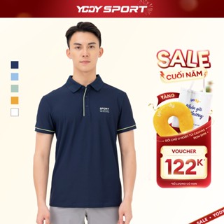 Áo polo thể thao nam YODY Sport chất liệu Airycool, áo thun có cổ chơi thể thao tập gym thời trang SAM6083