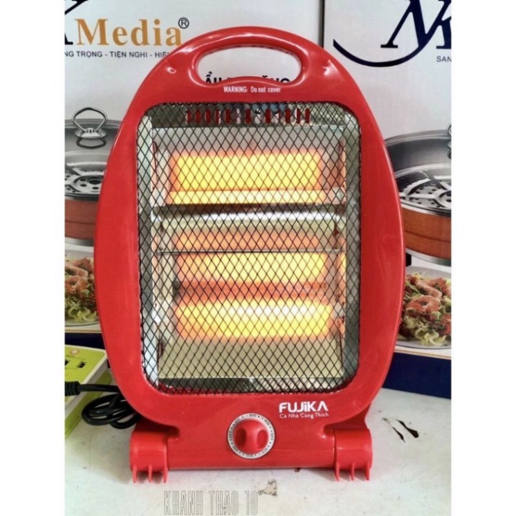 Đèn sưởi - Máy sưởi Fujika FJ-60A 2 có tấm lưới tản nhiệt an toàn, quy trình phát nhiệt, tự ngắt, tiết kiệm chi phí ngân