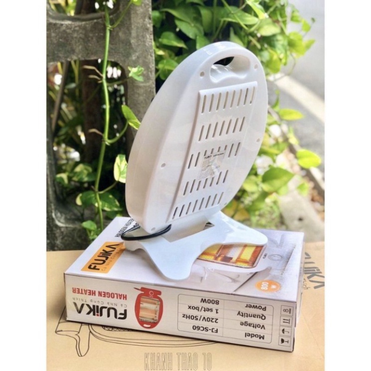 Đèn sưởi - Máy sưởi Fujika FJ-60A 2 có tấm lưới tản nhiệt an toàn, quy trình phát nhiệt, tự ngắt, tiết kiệm chi phí ngân