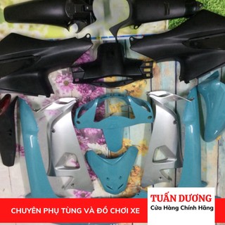 ( ĐÃ ẨN )[ LOẠI ĐẸP ] Dàn áo xe Wave A ,Wave RS , WAVE S  màu Xanh Ngọc - Bộ nhựa wave Xanh lắp được cho tất cả các dòng