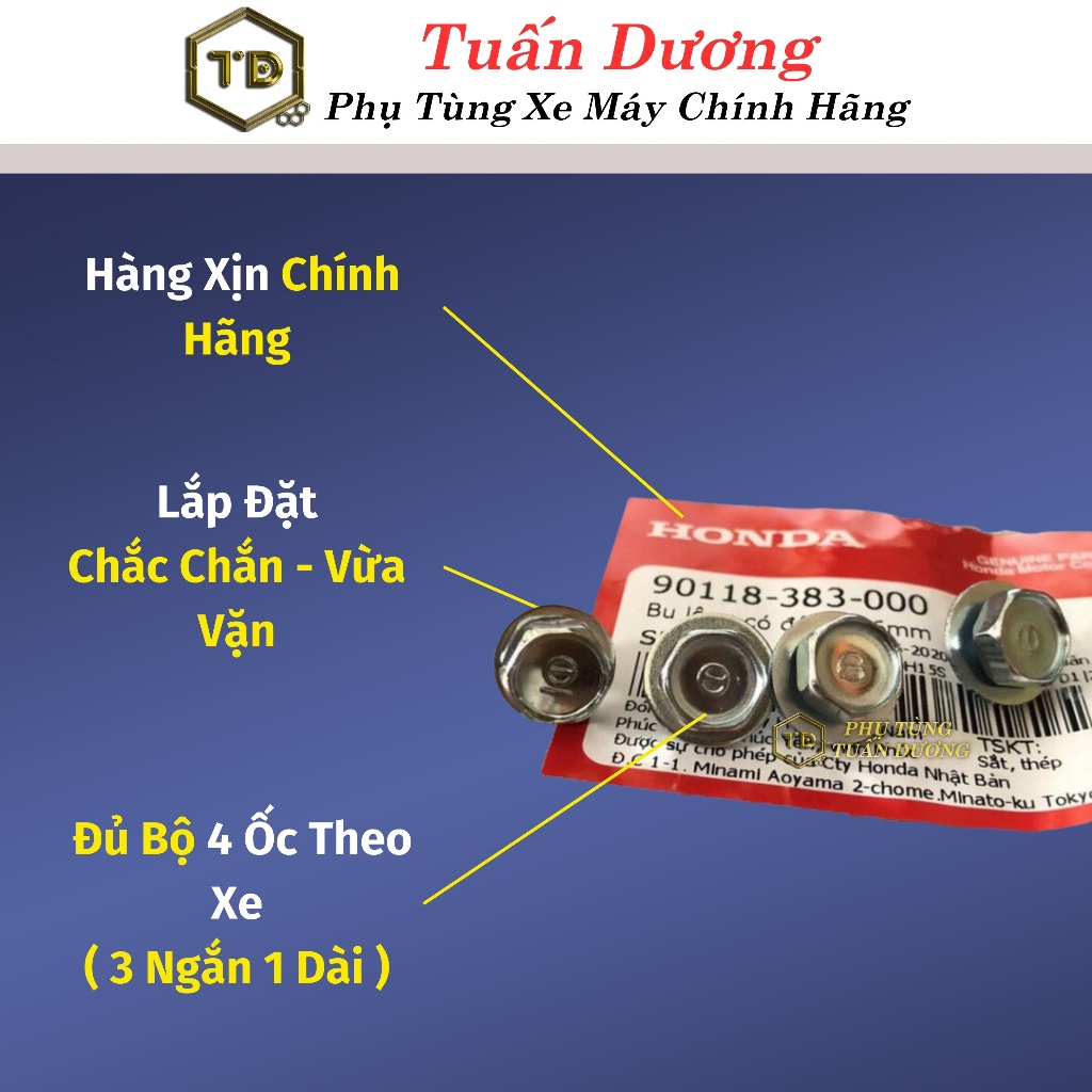 Ốc bắt hộp xích dream WAVE  lắp cho dream và wave các đời-lắp lên như zin 100%