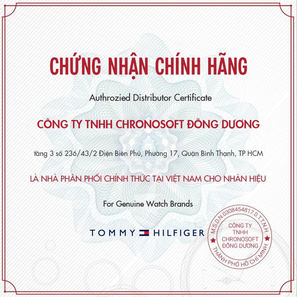 Đồng hồ Tommy Hilfiger Nam Dây Da SS22- Analogue TM 1710465 40mm
