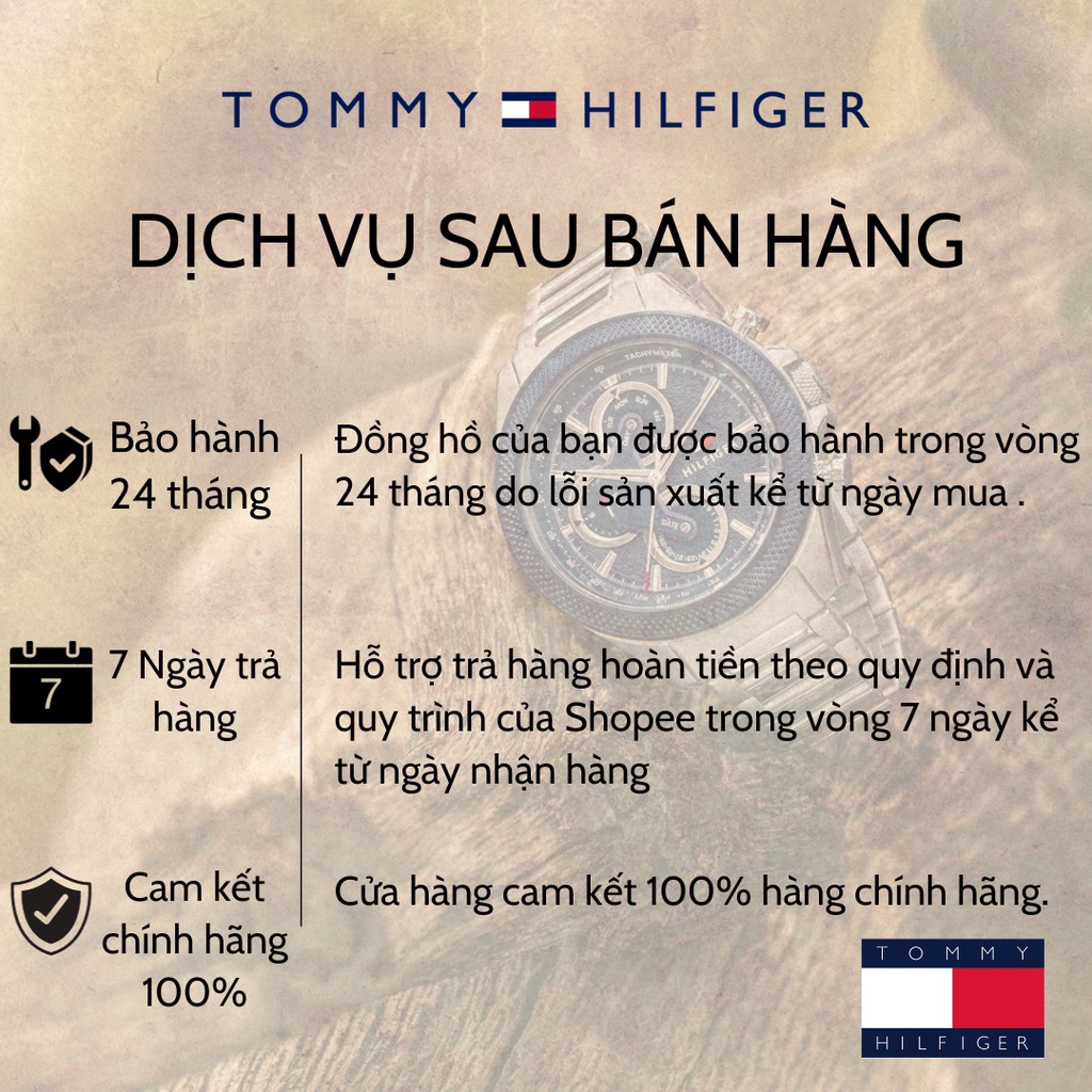 Đồng hồ Tommy Hilfiger Nam Dây Da SS22- Analogue TM 1710465 40mm