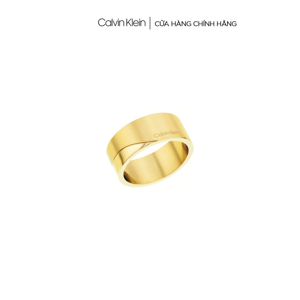 Nhẫn Calvin Klein Nữ màu Vàng SS22 - Minimal Circular CK 35000199C