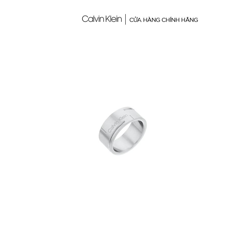 Nhẫn Calvin Klein Nam màu Bạc SS22 - Grid CK 35000191H