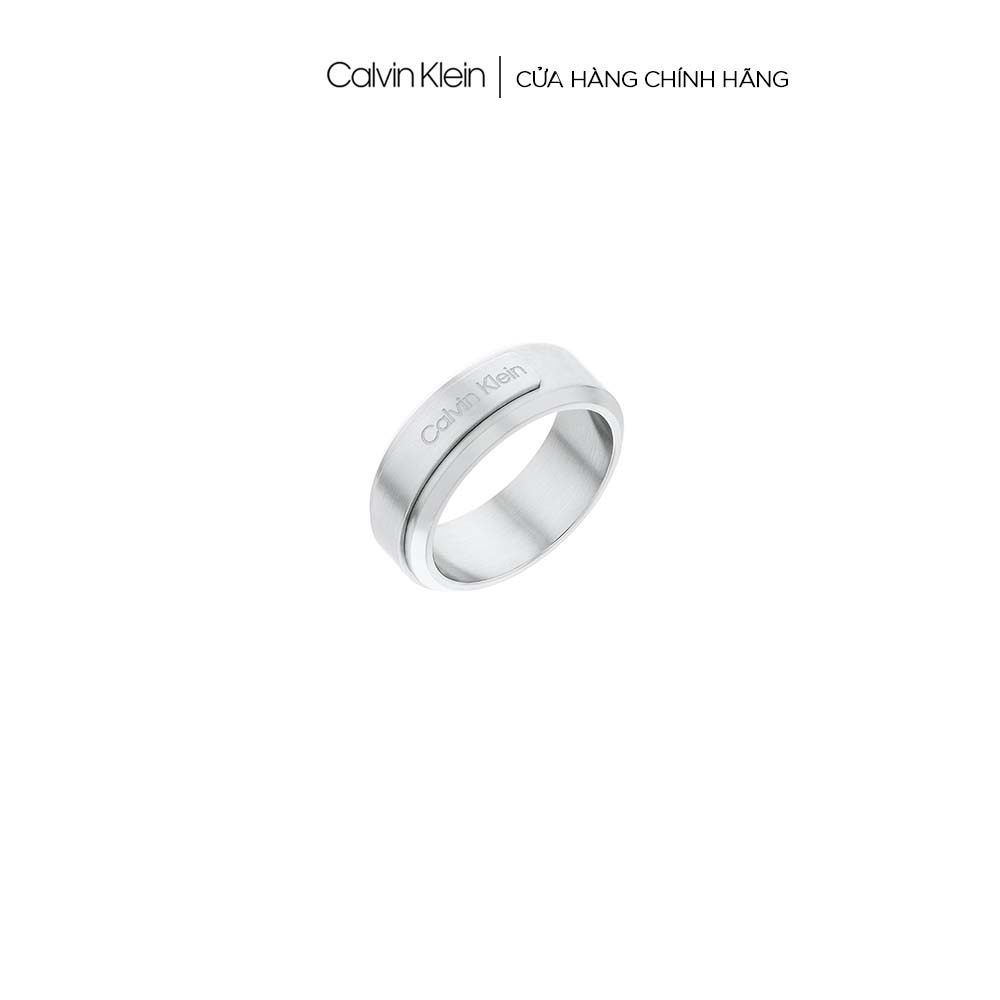 Nhẫn Calvin Klein Nam màu Bạc SS22  - Iconic ID CK 35000190G