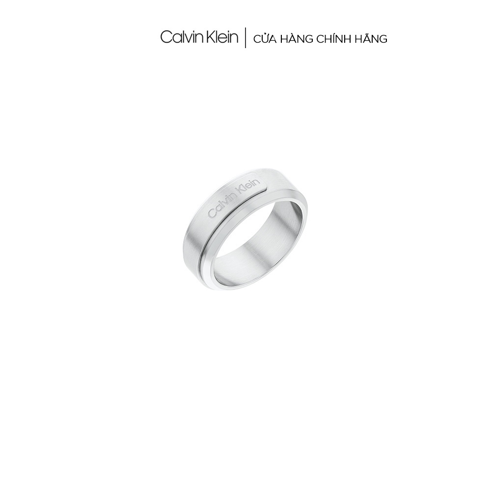 Nhẫn Calvin Klein Nam màu Bạc SS22  - Iconic ID CK 35000190H