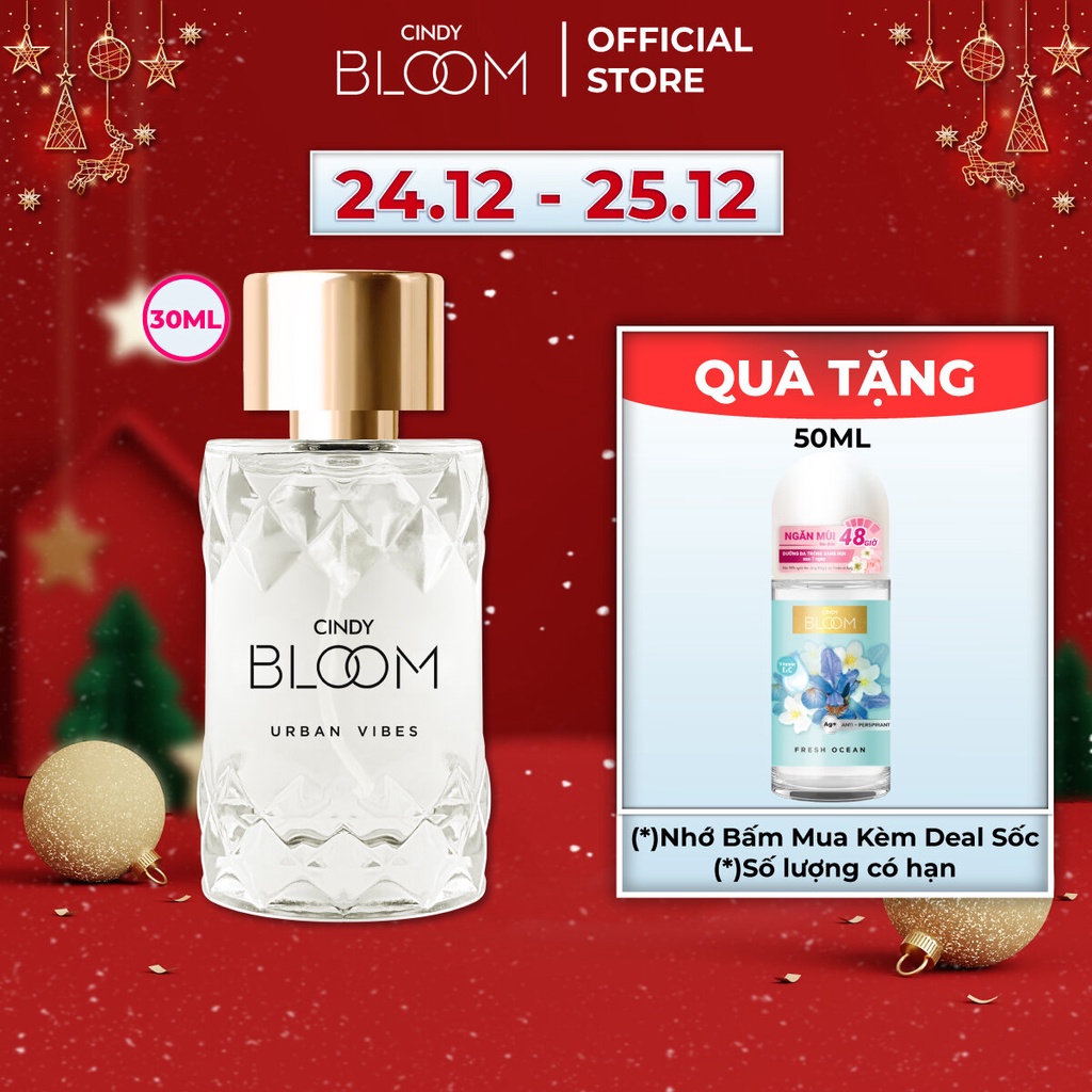 Nước hoa nữ Cindy Bloom Urban Vibes hương tự tin cuốn hút 30ml