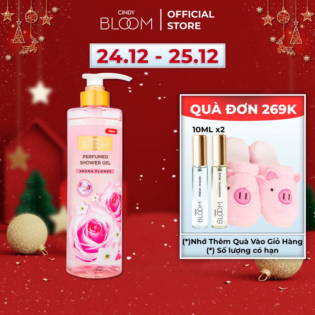 Sữa tắm nước hoa Cindy Bloom Aroma Flower hương ngọt ngào nữ tính 640g